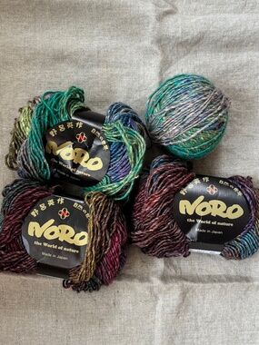 Multi Color Noro Japanese yarn 4 skeins. New!